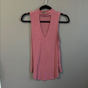 Express Pink Cut Out Tank Top